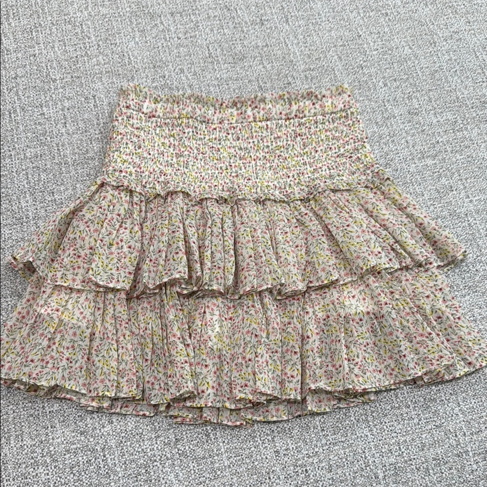 Floral Ruffle Skirt - Multicolor